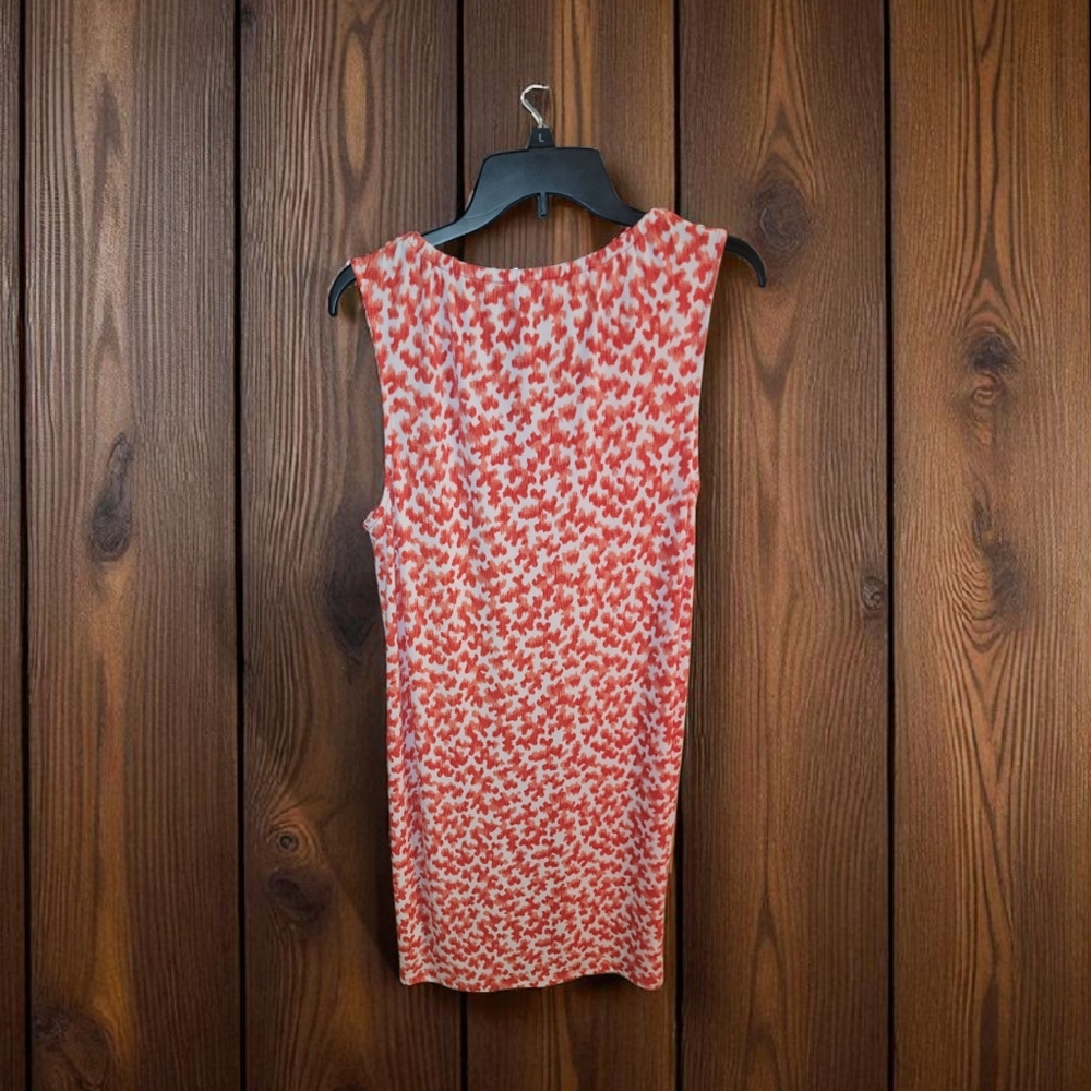 (NWT)Michael Kors Size Large Red and White Floral Womens Dress - Picture 5 of 8